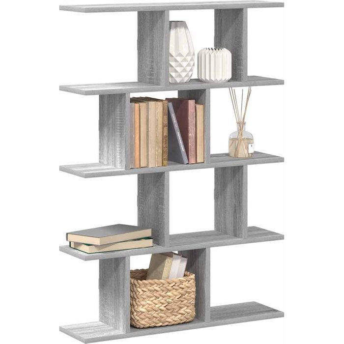 Estantería de pared cúbica sonoma grey de 12 compartimentos
