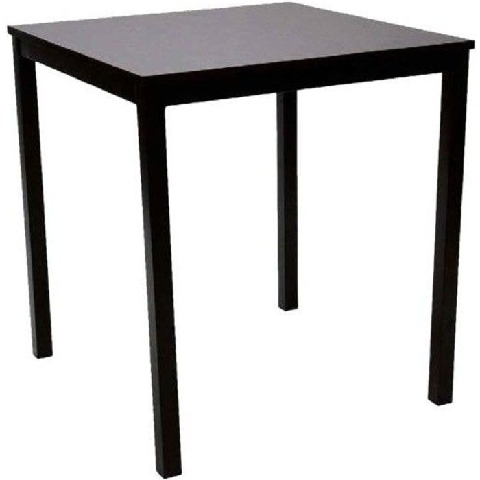 Mesa baja cuadrada 70x70cm. troya color wengue hobeto 163830