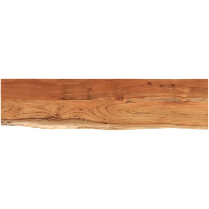 Estante pared rectangular madera acacia borde vivo 120x30x2,5cm - comfortxl