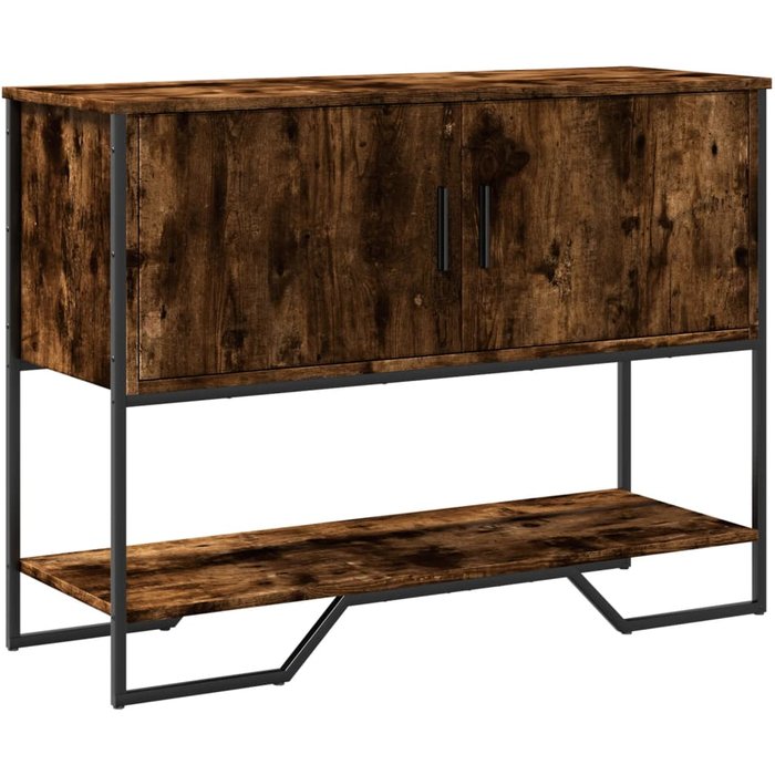 Mesa consola madera de ingeniería roble ahumado 100x35x74,5 cm