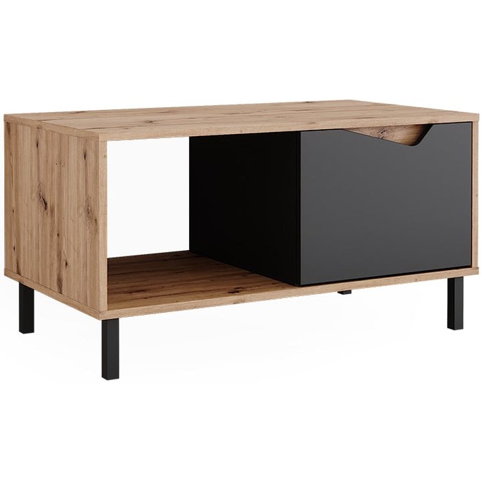 Vicco mesa de centro marelle, antracita/artisan, 90 x 50 cm con 1 puerta