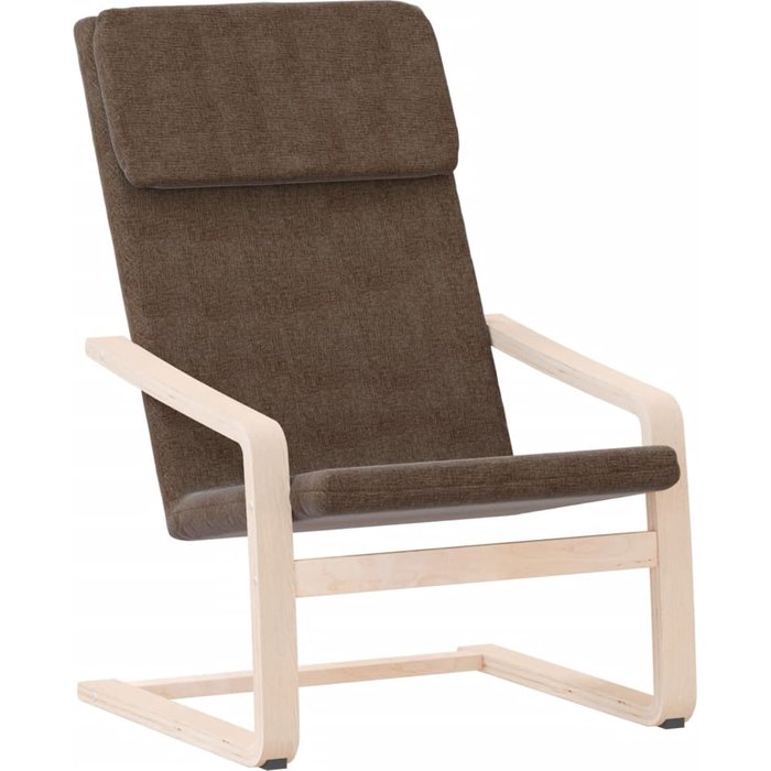 Silla de relajación | sillón de relax de tela marrón oscuro cfw55212