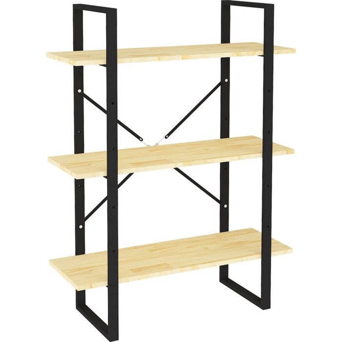 Estantería de 3 niveles madera maciza de pino 80x30x105 cm – comfortxl