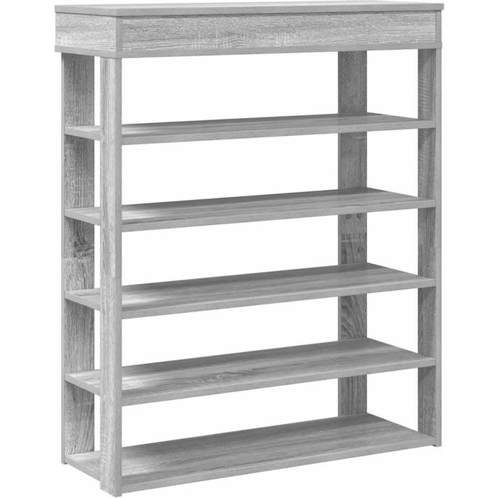 Mueble zapatero madera de ingeniería gris sonoma 80x30x98 cm - comfortxl