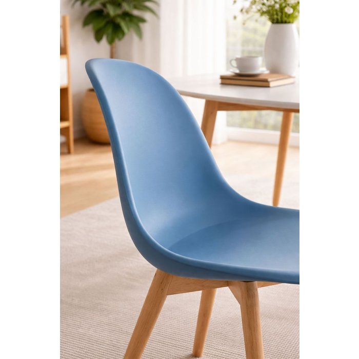 Regalos miguel - packs sillas comedor - pack 4 sillas kelen - azul petróleo