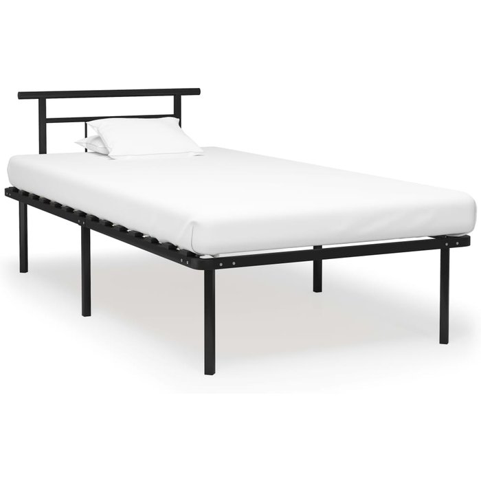 Estructura de cama de metal negro 100x200 cm