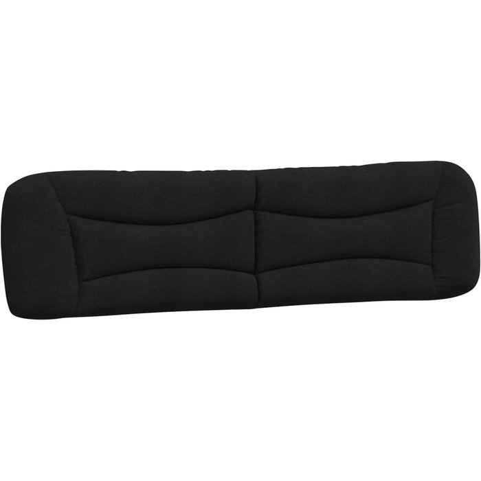 Cabecero de cama acolchado tela negro 200 cm - comfortxl