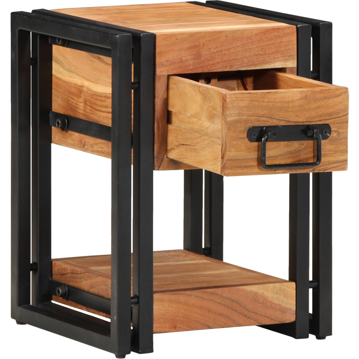 Mesitas 2 uds 30x30x40 cm madera maciza acacia cfw55661