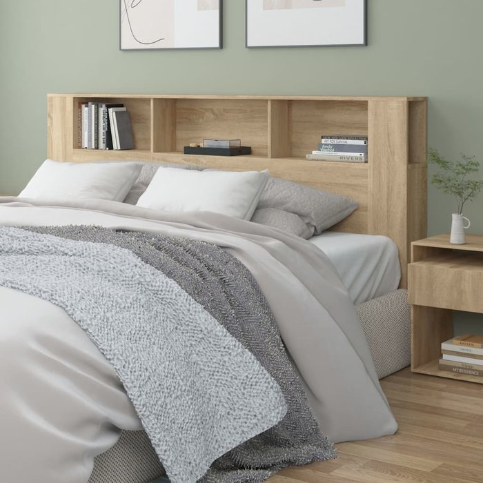 Mueble cabecero roble sonoma 200x18,5x104,5 cm