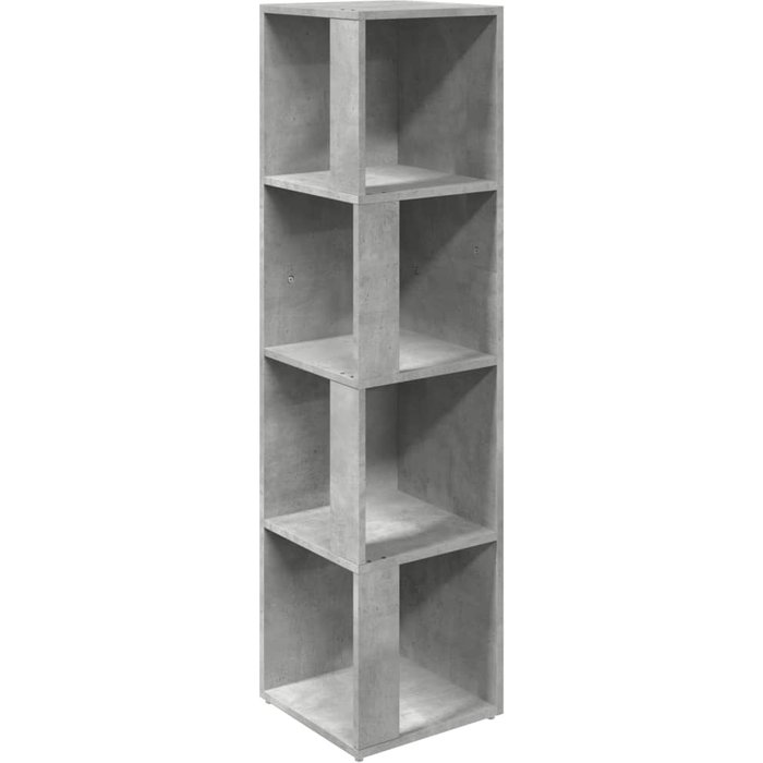Mueble de esquina madera ingeniería gris hormigón 33x33x132 cm - comfortxl