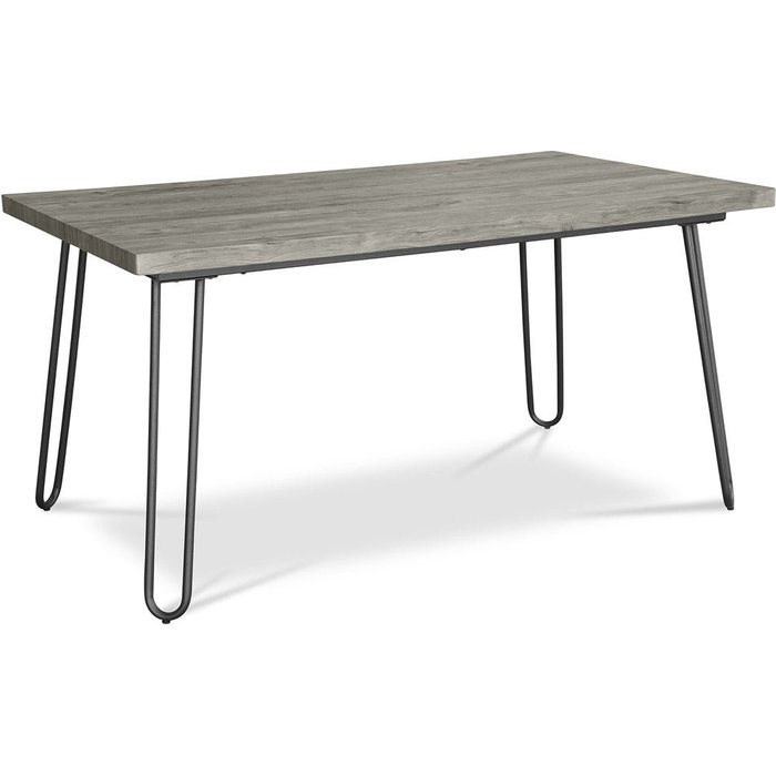 Mesa de comedor industrial estilo hairpin holly 150x90 - madera y metal