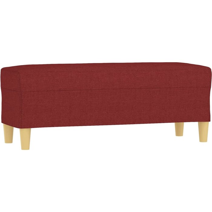 Banco/banqueta rojo burdeos x 100 x 35 x 41 cm tela 02_0010523