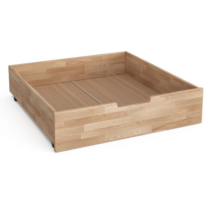 Vitalispa cajón con ruedas teddy, madera natural, 92 x 89 cm