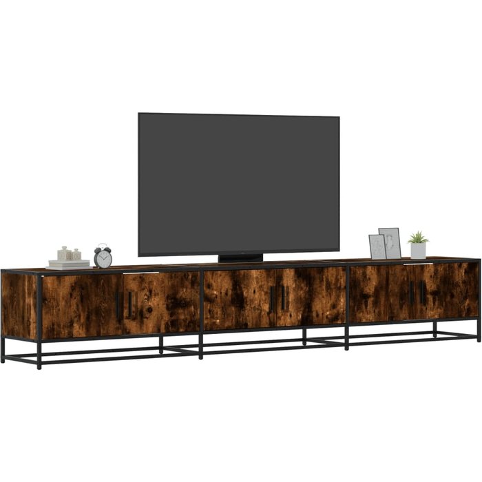 Mueble para tv madera de ingeniería roble ahumado 240x35x41 cm vidaxl