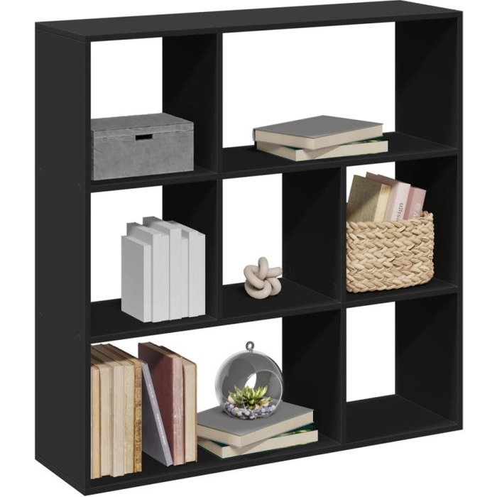Librería divisora madera de ingeniería negra 102x29x103,5 cm vidaxl