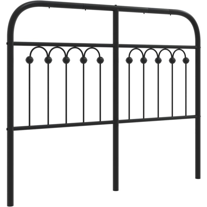 Cabecero,cabecero de cama,panel de cabecera de metal negro 120 cm cfw78235