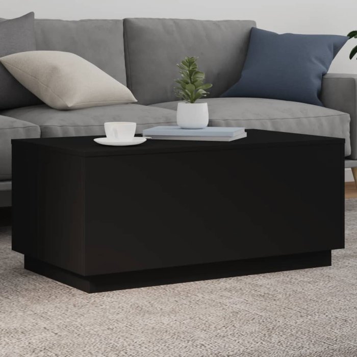 Maison exclusive - mesa de centro con luces led negro 90x50x40 cm
