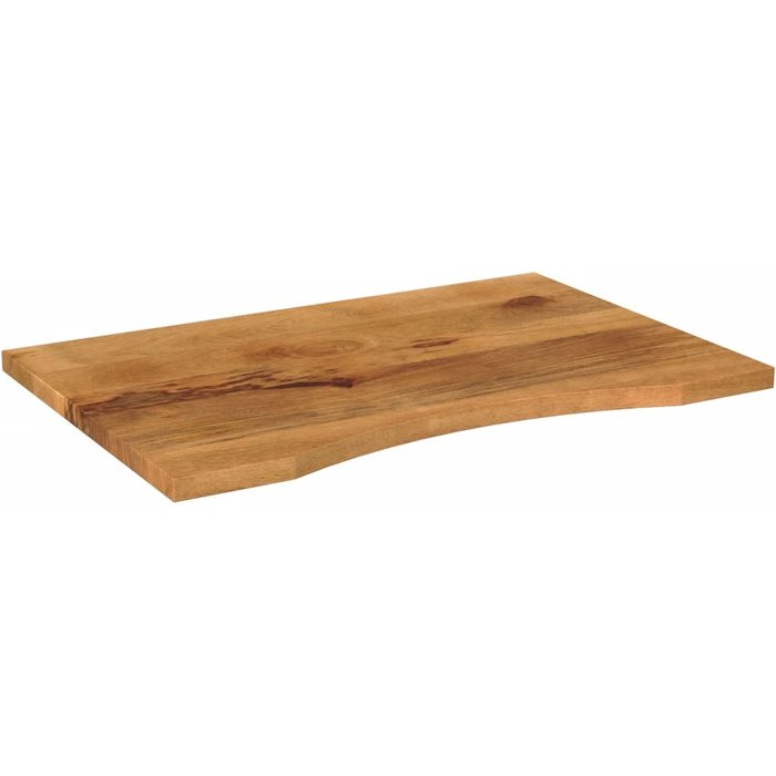 Tablero de escritorio con curva madera mango rugosa 80x50x2,5cm - comfortxl