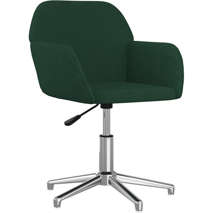 Silla de oficina | sillón oficina giratoria de tela verde oscuro cfw55465