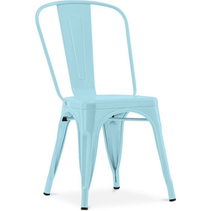 Silla industrial kalax de acero brillo reforzado - gama alta-color azul turquesa