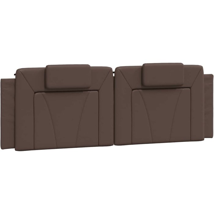 Cabecero de cama acolchado cuero sintético marrón 160 cm - comfortxl