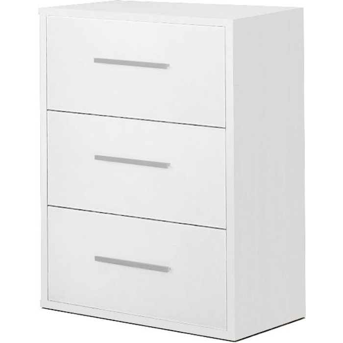 Mesita 3 cajones - venprodin - 61x40x28 blanco