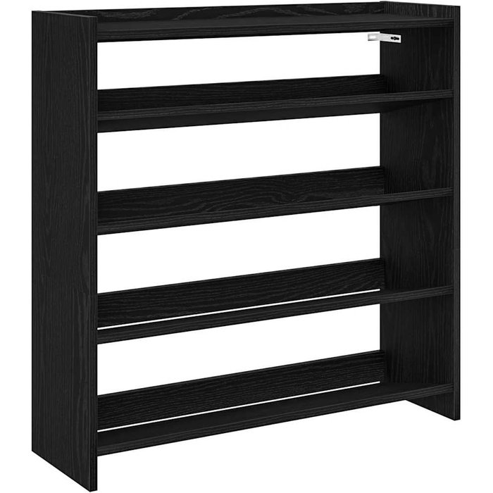 Mueble zapatero madera contrachapada negro 80x25x81 cm - comfortxl