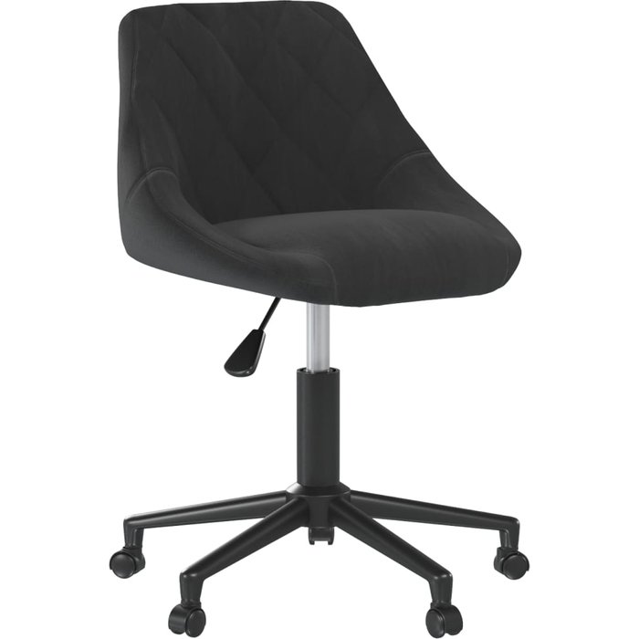 Silla giratoria de oficina/informática/estudio de terciopelo negro en 02_0024168