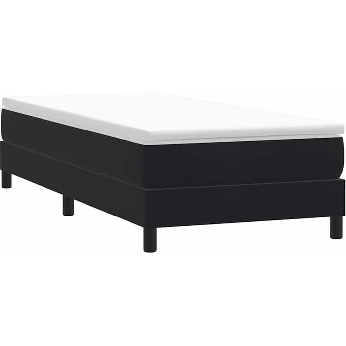 Maison exclusive - cama box spring sin colchón cuero sintético negro 100x210 cm