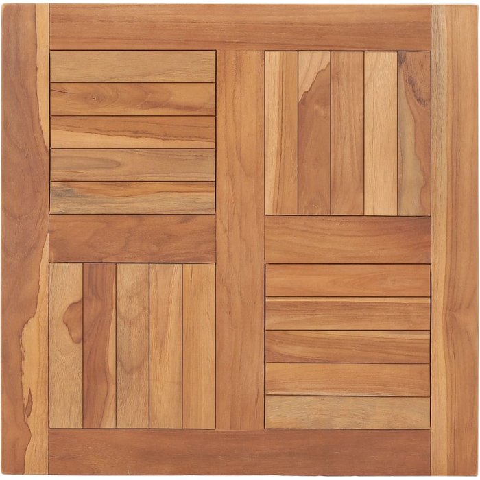 Tablero de mesa madera maciza de teca 60x60x2,5 cm