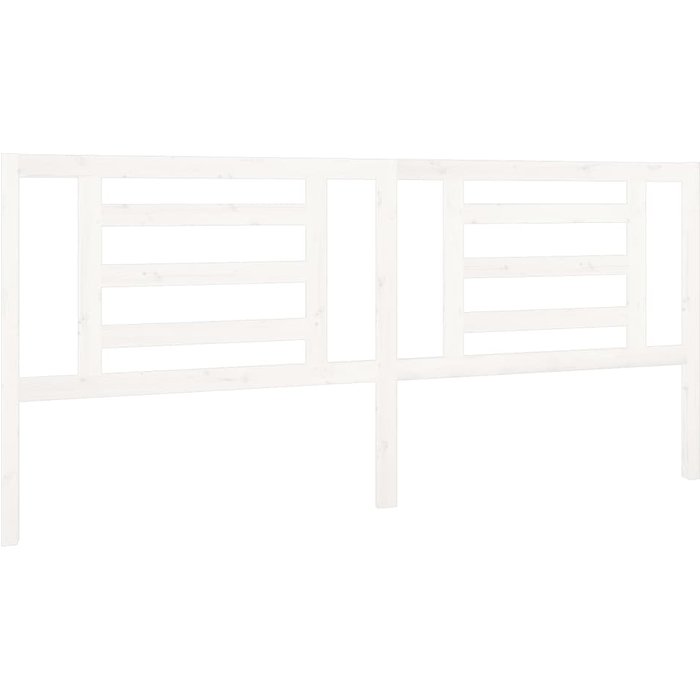 Cabecero de cama madera maciza de pino blanco 206x4x100 cm - comfortxl