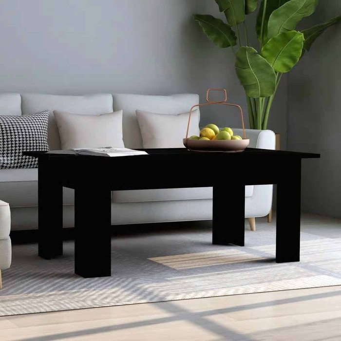 Maison exclusive - mesa de centro madera contrachapada negro 100x60x42 cm