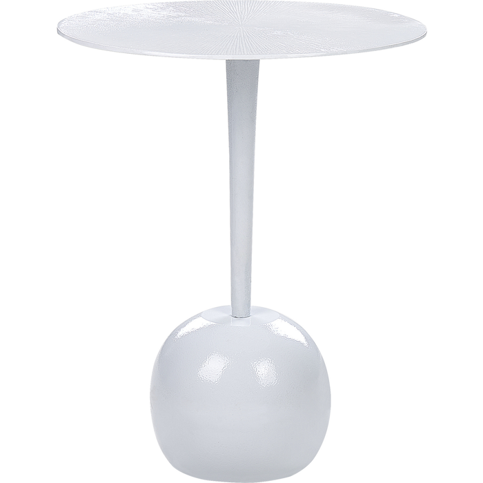 Beliani mesa auxiliar eucla metal blanco