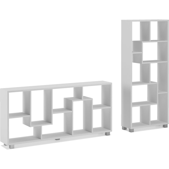 Estantería librería de diseño modelo loft, color blanco