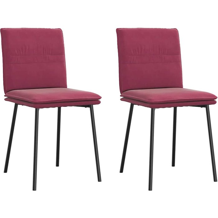 Maison exclusive - sillas de comedor 2 unidades terciopelo rojo tinto