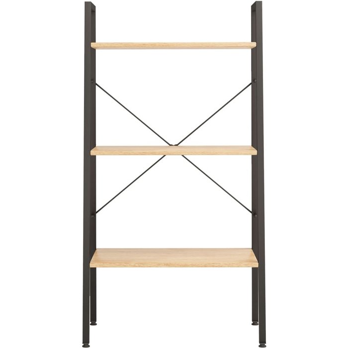 Estantería de pie 3 baldas marrón claro y negro 56x35x108 cm – comfortxl