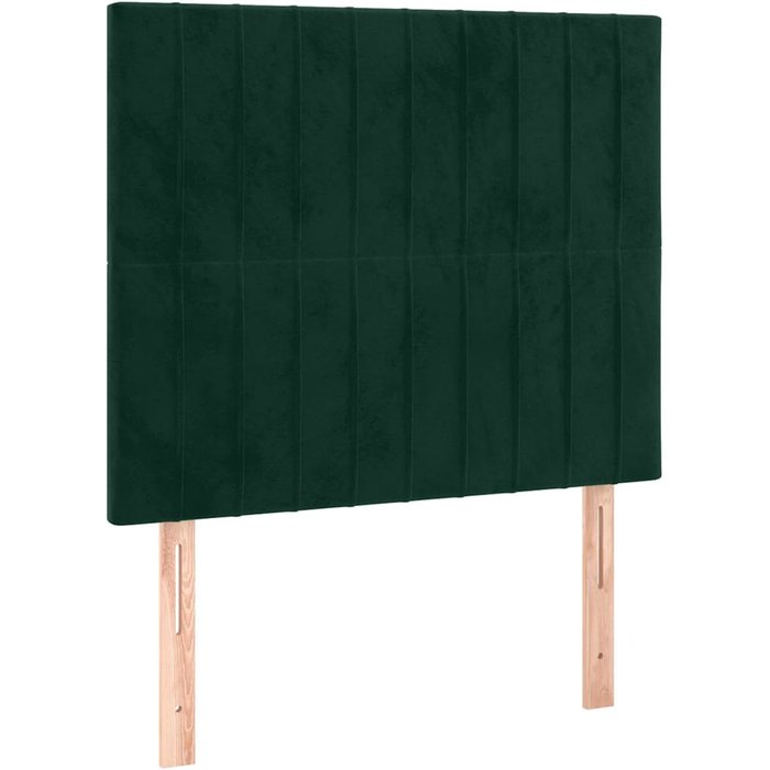 Cabecero de cama - mueble cabecero verde oscuro 80x5x118/128 cm terciopelo