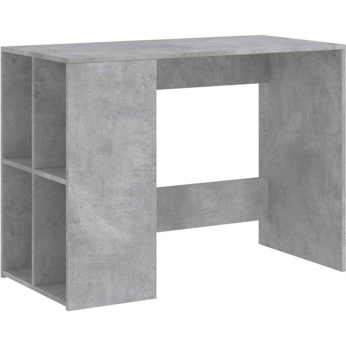 Escritorio de madera de ingeniería gris hormigón 102x50x75 cm - comfortxl