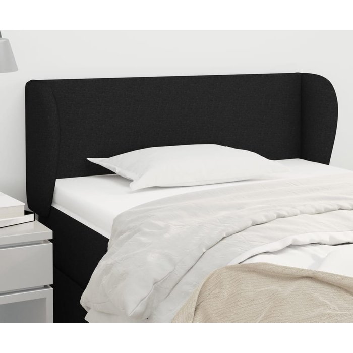 Cabecero de tela negro 83x23x78/88 cm - comfortxl