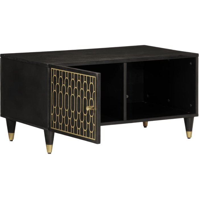 Mesa de centro de madera maciza de mango 80x50x40 cm - comfortxl