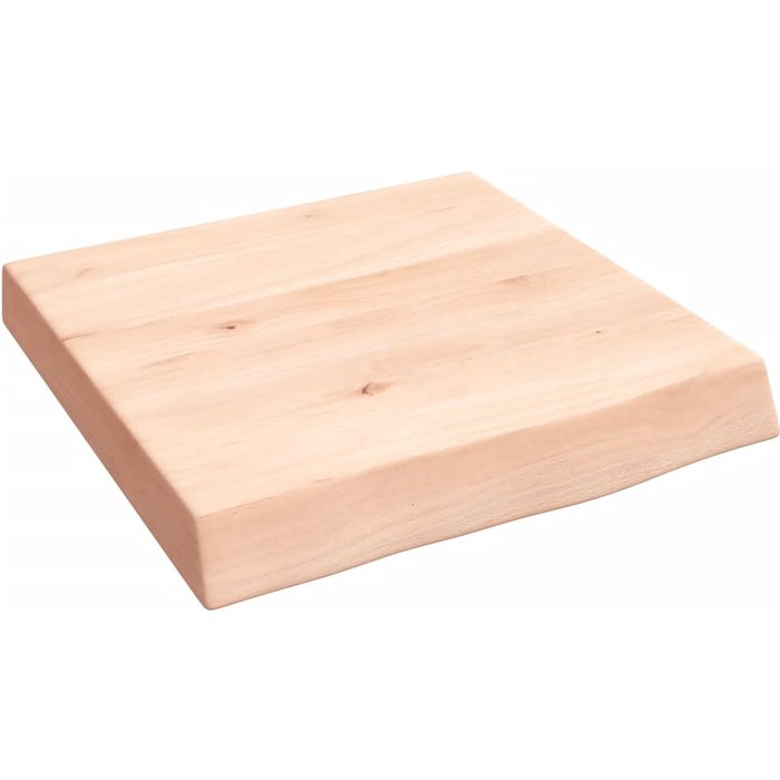 Estante de pared de madera maciza de roble sin tratar 40x40x(2-6) cm - comfortxl