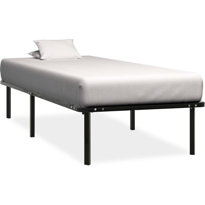 Estructura de cama de metal negro 90 x 200 cm