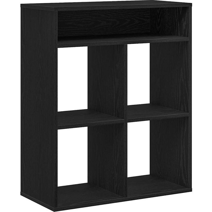 Estantería madera ingeniería negra 66x31x80 cm – comfortxl