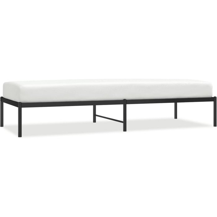 Estructura de cama de metal negro 80x200 cm — comfortxl