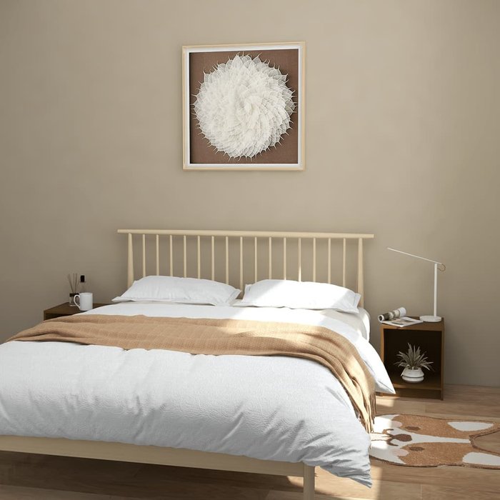 Maison exclusive - mesita noche 2 uds madera pino marrón miel 35,5x33,5x41,5cm