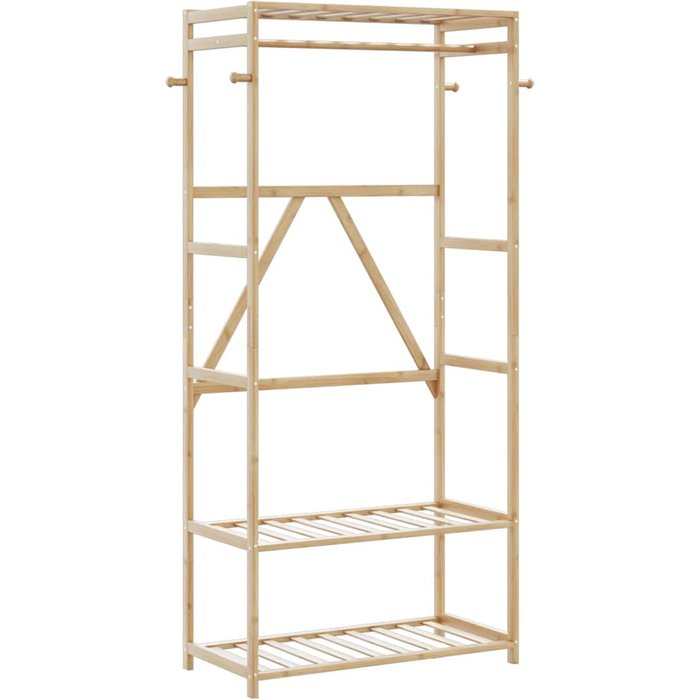 Maison exclusive - perchero con estantes bambú 80x40x175 cm