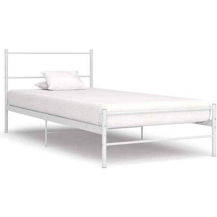 Maison exclusive - estructura de cama sin colchón metal blanco 90x200 cm