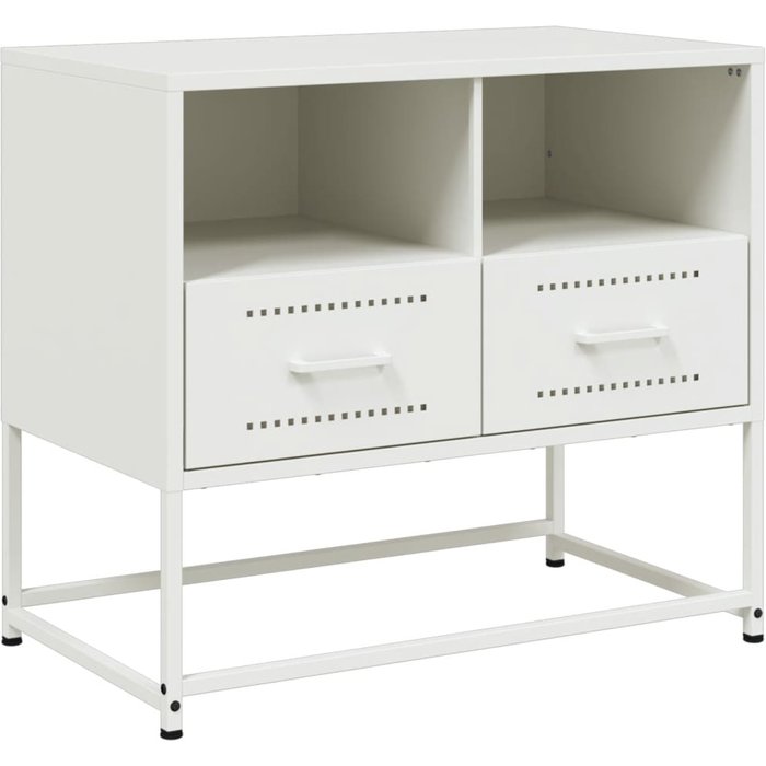 Mueble para tv | mueble de salón de acero blanco 68x39x60,5 cm cfw61576