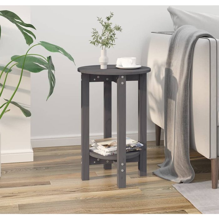 ¿mesa de centro gris? 40x60 cm madera maciza de pino