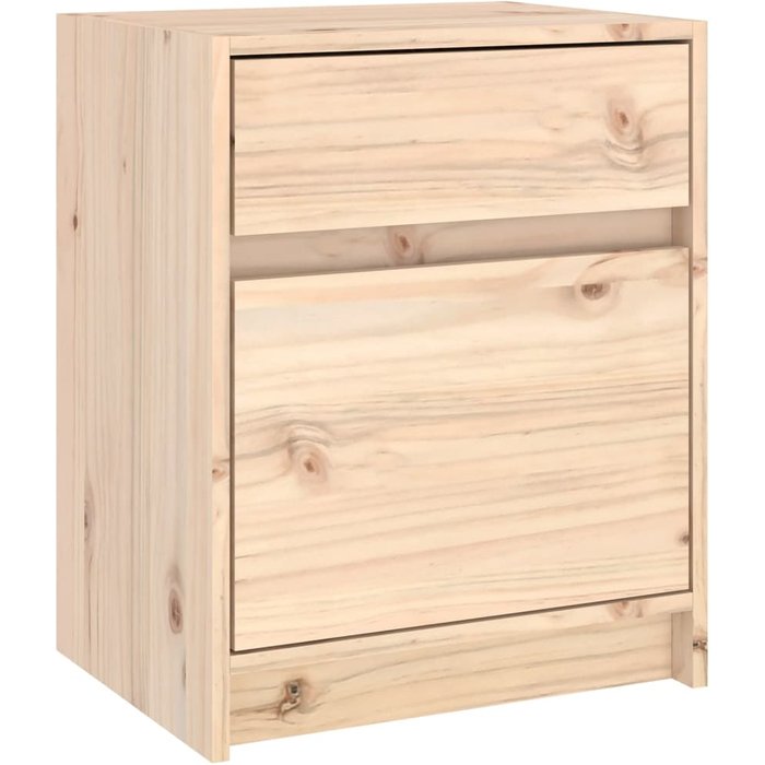 Mesita de noche madera maciza de pino 40x31x50 cm - comfortxl
